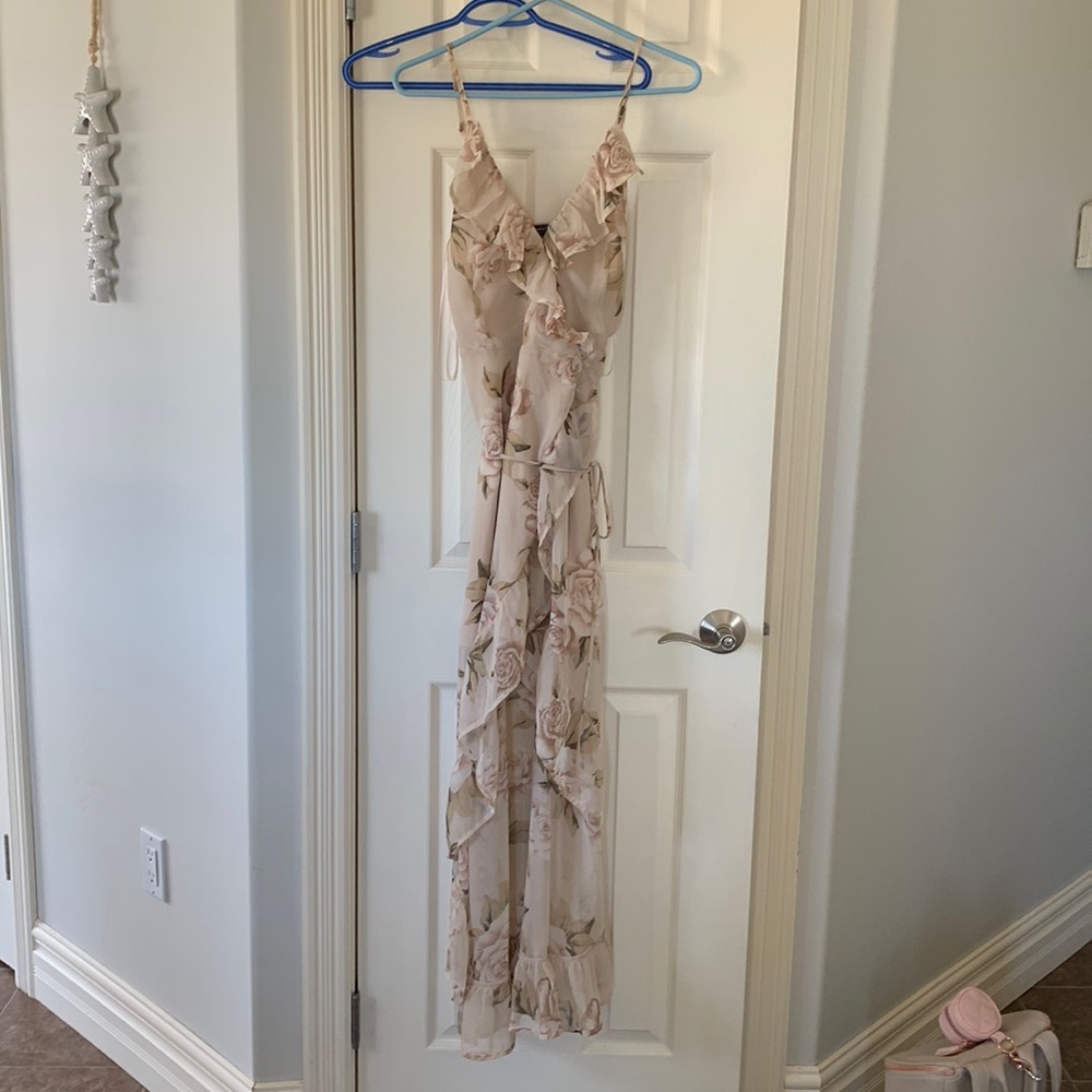 High - low wrap dress